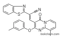 Molecular Structure of 620112-78-9 (alpha-[[9-Methyl-2-(3-methylphenoxy)-4-oxo-4H-pyrido[1,2-a]pyrimidin-3-yl]methylene]-2-benzothiazoleacetonitrile)